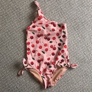 Crewcuts one shoulder cherry bathing suit